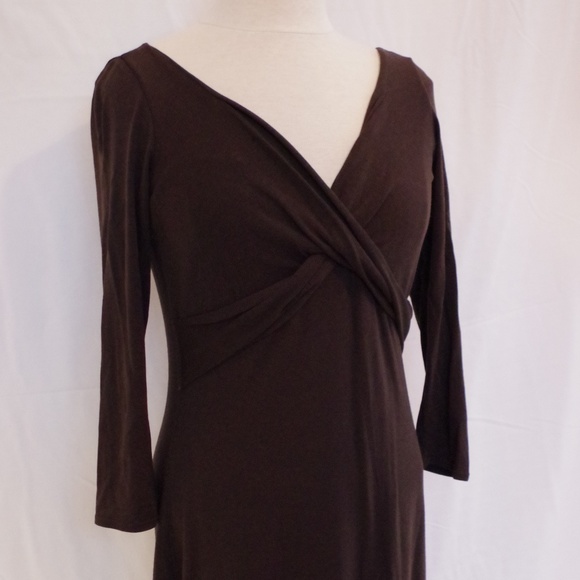 Ann Taylor Brown Long Sleeve Dress - Picture 2 of 4
